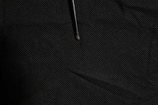 Black DG Silk Vneck Collared Men Polo T-shirt