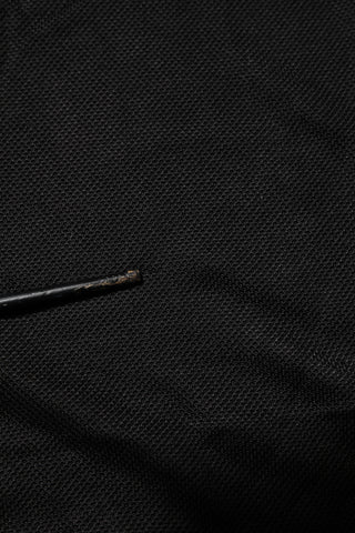 Black DG Silk Vneck Collared Men Polo T-shirt