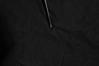 Black DG Silk Vneck Collared Men Polo T-shirt