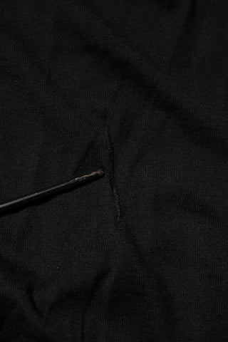 Black Cashmere V-Neck Long Sleeves T-shirt