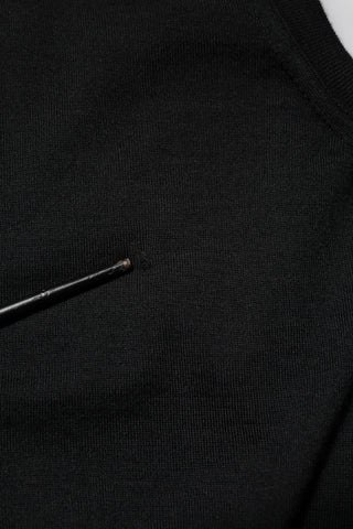Camiseta negra sin mangas para mujer de cachemira tipo tank