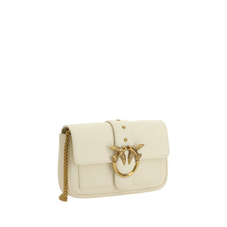Bolso de hombro blanco de piel de ternero Bos Taurus