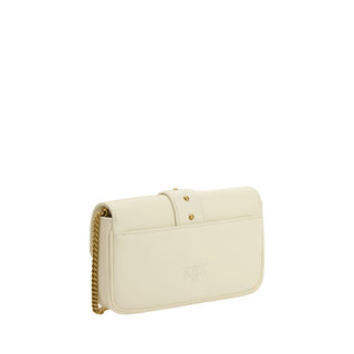 Bolso de hombro blanco de piel de ternero Bos Taurus