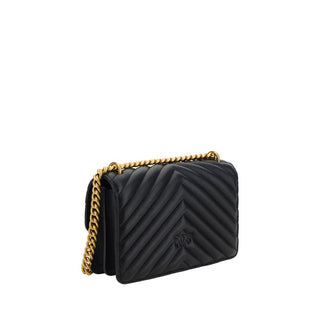 Bolso de hombro Bos Taurus de piel de becerro negra
