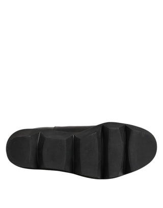 Black Chelsea Leather Pull On Women Ankle Boots Shoes