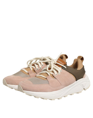 Zapatillas multicolor de ante para mujer con corte bajo