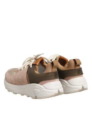 Zapatillas multicolor de ante para mujer con corte bajo