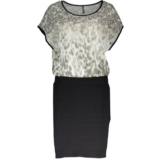 Mehrfarbiges Viskosekleid für Damen