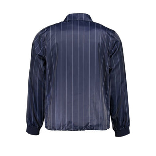 Blue Polyester Men's Jacket