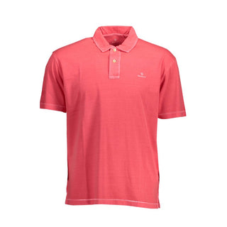Camisa polo de hombre de algodón rosa