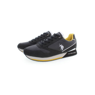 Zapatillas para hombre de poliéster negras