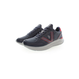 Blue Polyester Men's Sneaker