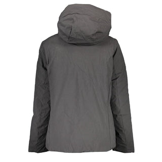 Chaqueta negra de poliéster para mujer