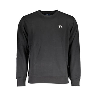 Black Cotton Men Sweater