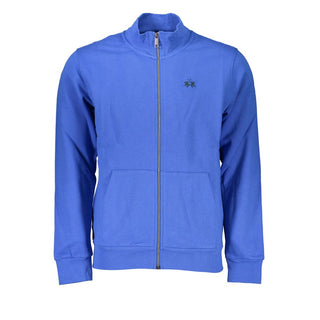 Blue Cotton Men Sweatshirt