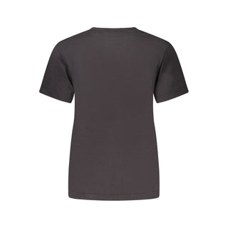 Black Cotton Women T-Shirt