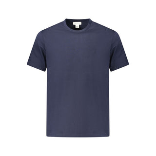 Blaues Baumwoll-Herren-T-Shirt