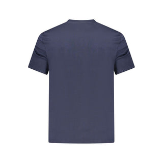 Blaues Baumwoll-Herren-T-Shirt