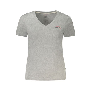Graues Baumwoll-Damen-T-Shirt