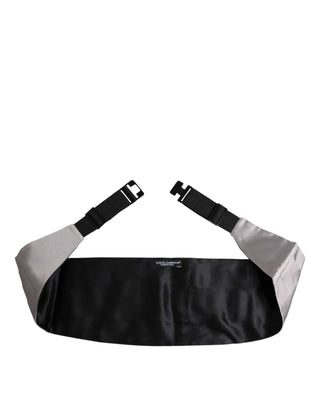 Gray Men 100% Silk Belt Wide Waist Cummerbund