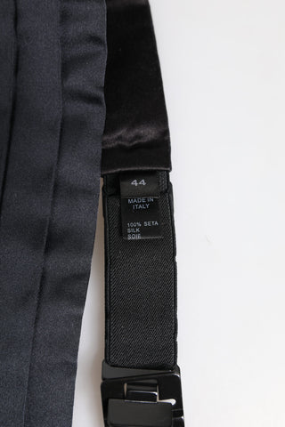Dunkelblauer Kummerbund aus 100 % Seide