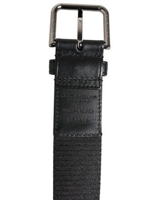 Blue Black Polyester Metal Buckle Belt