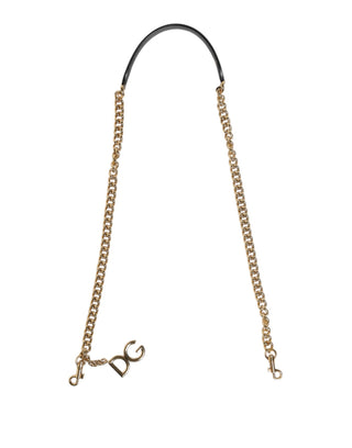 Brauner Leopard Gold Messingkette Zubehör Schultergurt