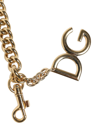 Brauner Leopard Gold Messingkette Zubehör Schultergurt