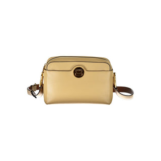 Bolso de hombro para mujer de cuero beige