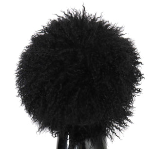 Sombrero Gatsby de Piel de Cordero Tibetano Negro