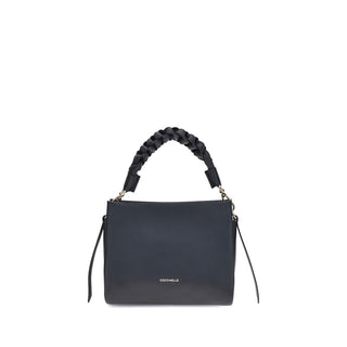 Bolso de mano de cuero de becerro negro Bos Taurus