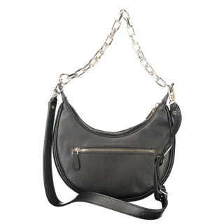 Schwarze Damenhandtasche aus Polyurethan