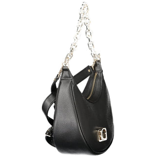 Schwarze Damenhandtasche aus Polyurethan