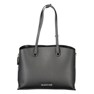 Bolso negro de poliuretano para mujer  