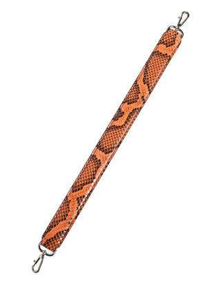 Correa para bolso de cuero exótico naranja para hombro