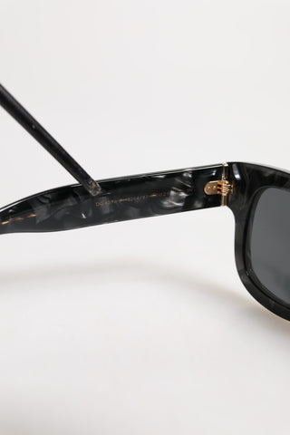 Pearl White Acetate Frame Domenico Deep Shades Sunglasses