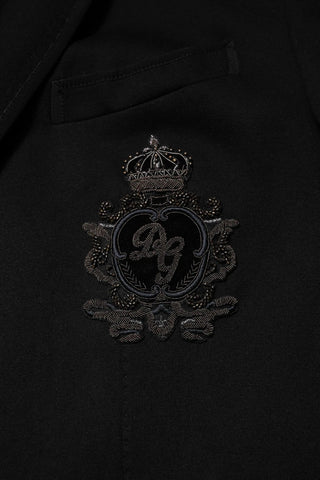 Black Viscose DG Crown Blazer Coat Jacket