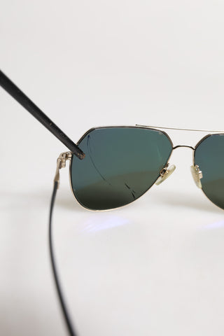 Black 18K Gold Plated Polarized Steel DG2133K Sunglasses