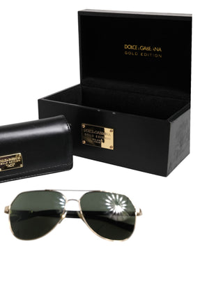Black 18K Gold Plated Polarized Steel DG2133K Sunglasses