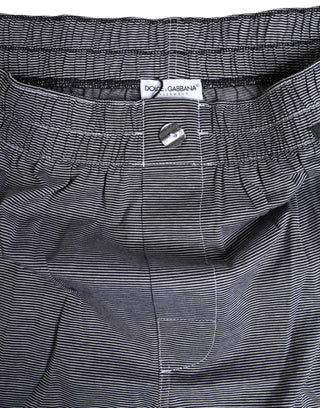 Gray Striped Cotton Regular Boxer Underwear