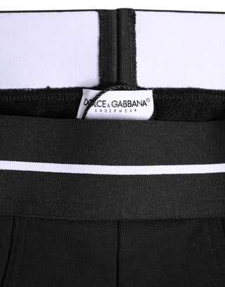 Ropa interior tipo slip regular de algodón elástico negro