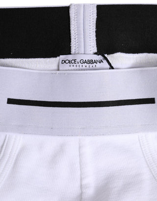 Ropa interior tipo slip regular de algodón elástico blanco  