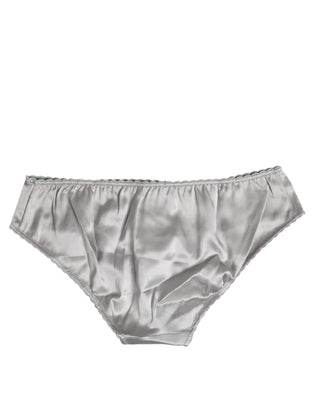 Gray Silk Stretch Bottom Low Waist Panty Underwear