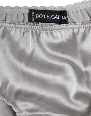 Gray Silk Stretch Bottom Low Waist Panty Underwear