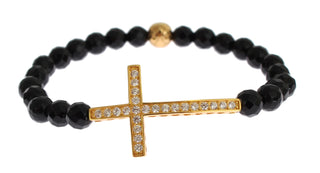 Armband aus Achatstein, Gold, Zirkonia und 925er Silber