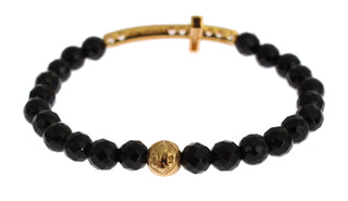 Armband aus Achatstein, Gold, Zirkonia und 925er Silber
