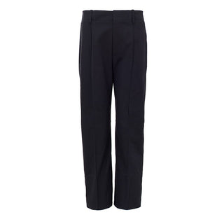 Pantalones casuales de algodón azul marino  