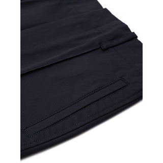 Pantalones casuales de algodón azul marino  