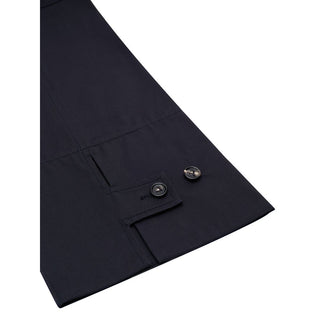 Pantalones casuales de algodón azul marino  