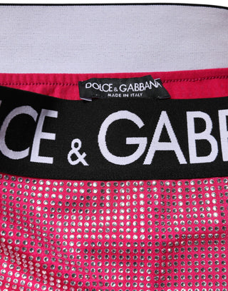 Rosa Minirock mit Strass-Logo